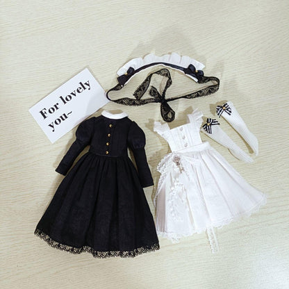 阿彩 1/4 BJD Doll Dress Pattern - Maid-inclue 5mm seam allowance