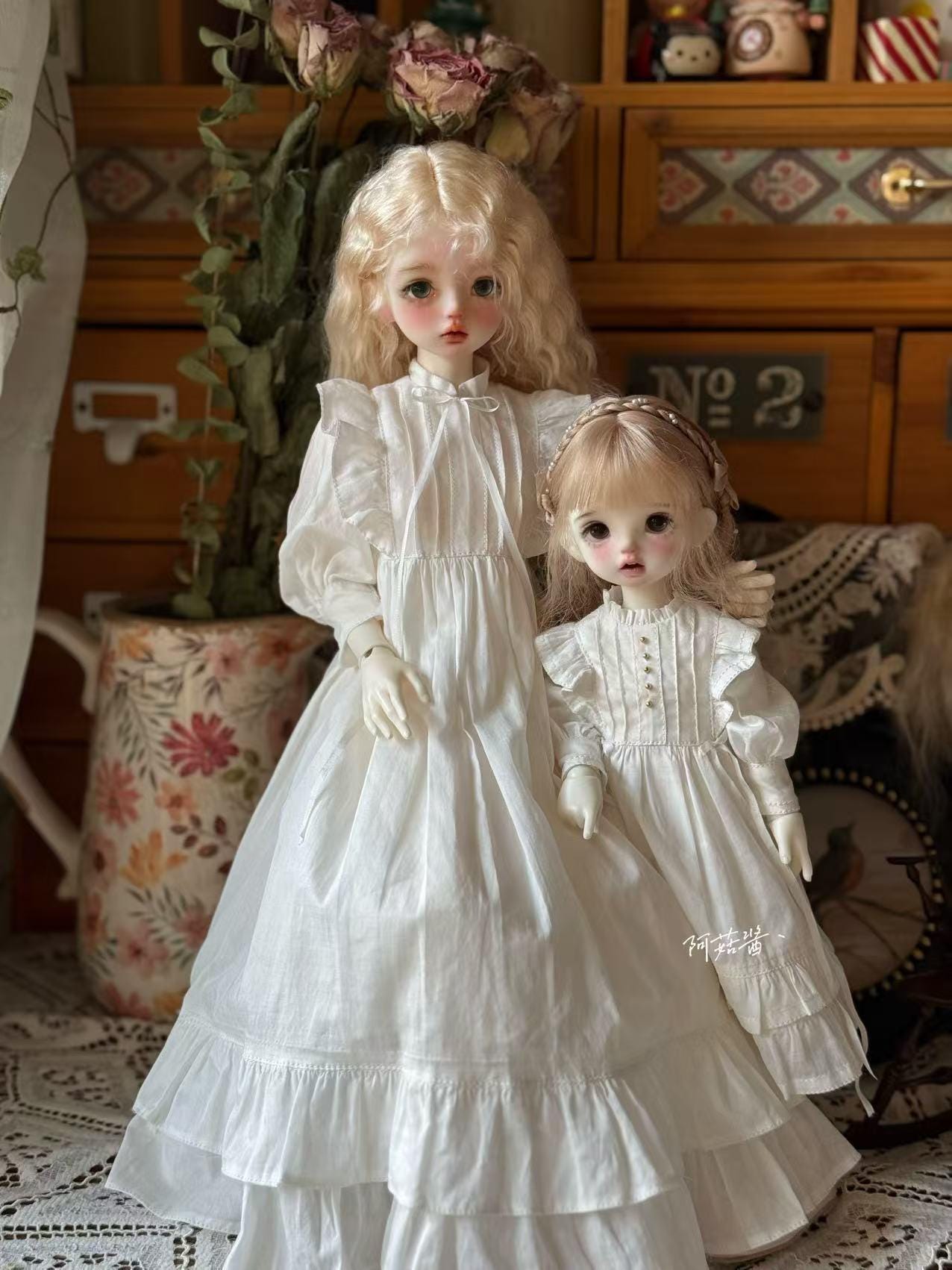 阿彩 1/6 BJD ドール用ドレスパターン - ビクトリアヴィンテージドレス（5mm 縫い代込み）