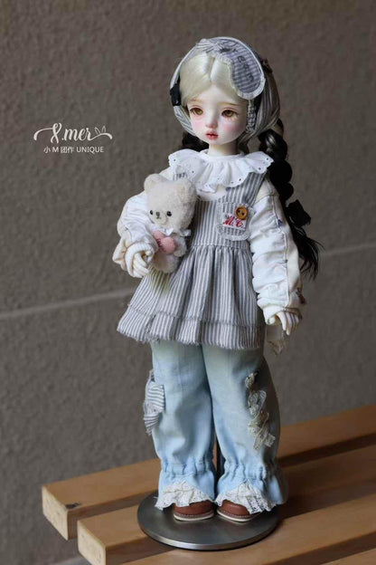 小Mer BJD 1/6 BJD DOLL Clothes Patterns Glass Dream-no seam allowance included ( Bear Pattern not included, can purchase separately)
