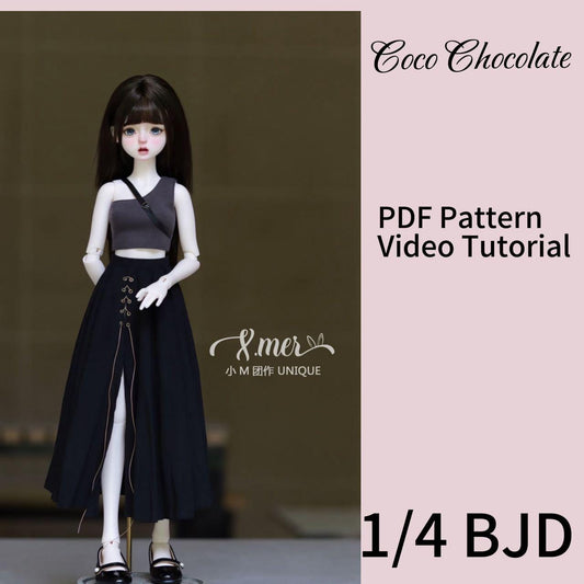 小Mer BJD 1/4 BJD DOLL Patterns -CoCo-no seam allowance included