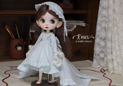 小Mer BJD 1/4 BJD DOLL Clothes Patterns Sleepy Rain (Note: 2 hour long tutorial, not for beginner) -Peaches-no seam allowance included