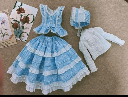 阿彩 1/3 BJD Doll Dress Pattern - Layered Pleated Skirt (Hard, not for beginner)inclue 5mm seam allowance