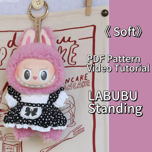 Read Before You Buy! LABUBU  Macaron Doll Clothes Pattern： Pattern in English , NO seam allowance, Video Tutorial, NO refund. (Copy)